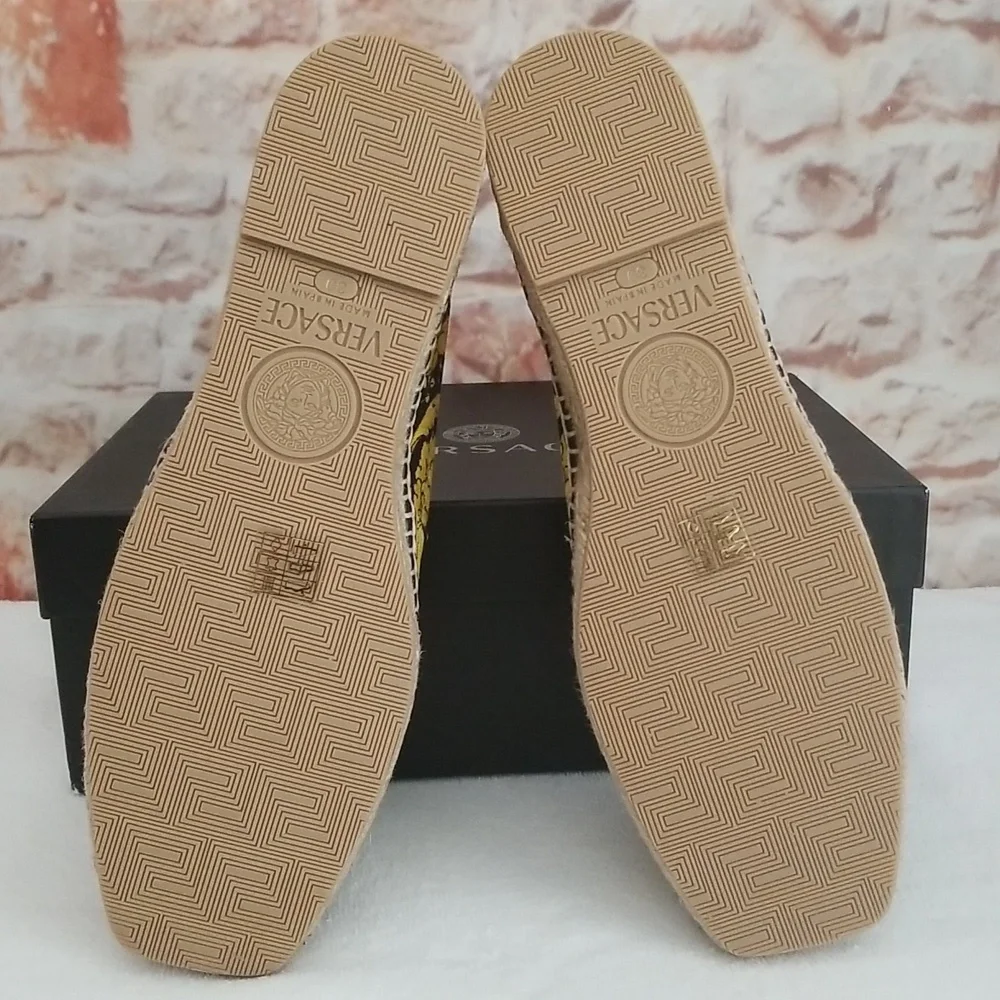 New Versace Barocco-Print Canvas Espadrilles - Picture 6 of 10